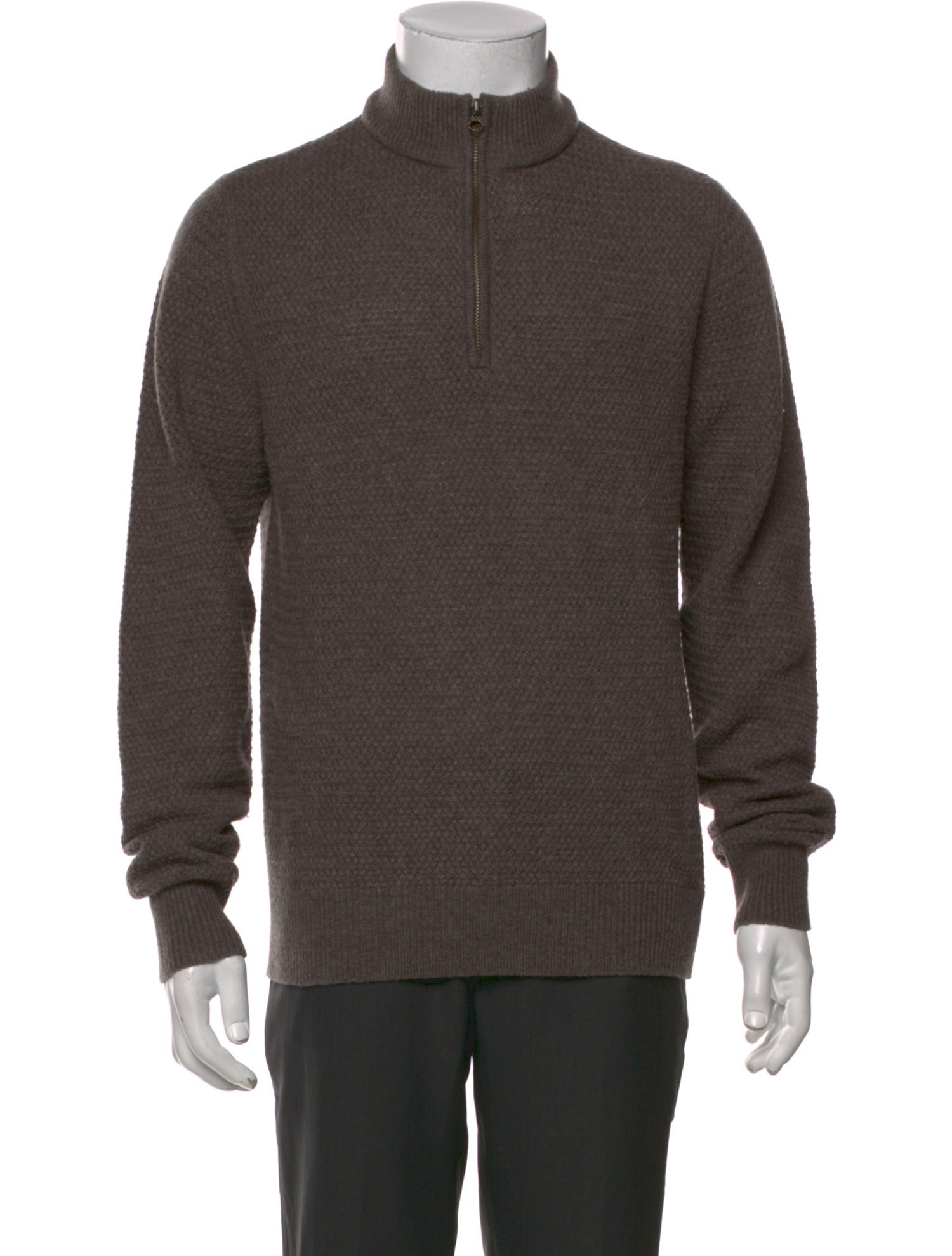 Billy Reid Merino Wool Mock Neck Polo Sweater