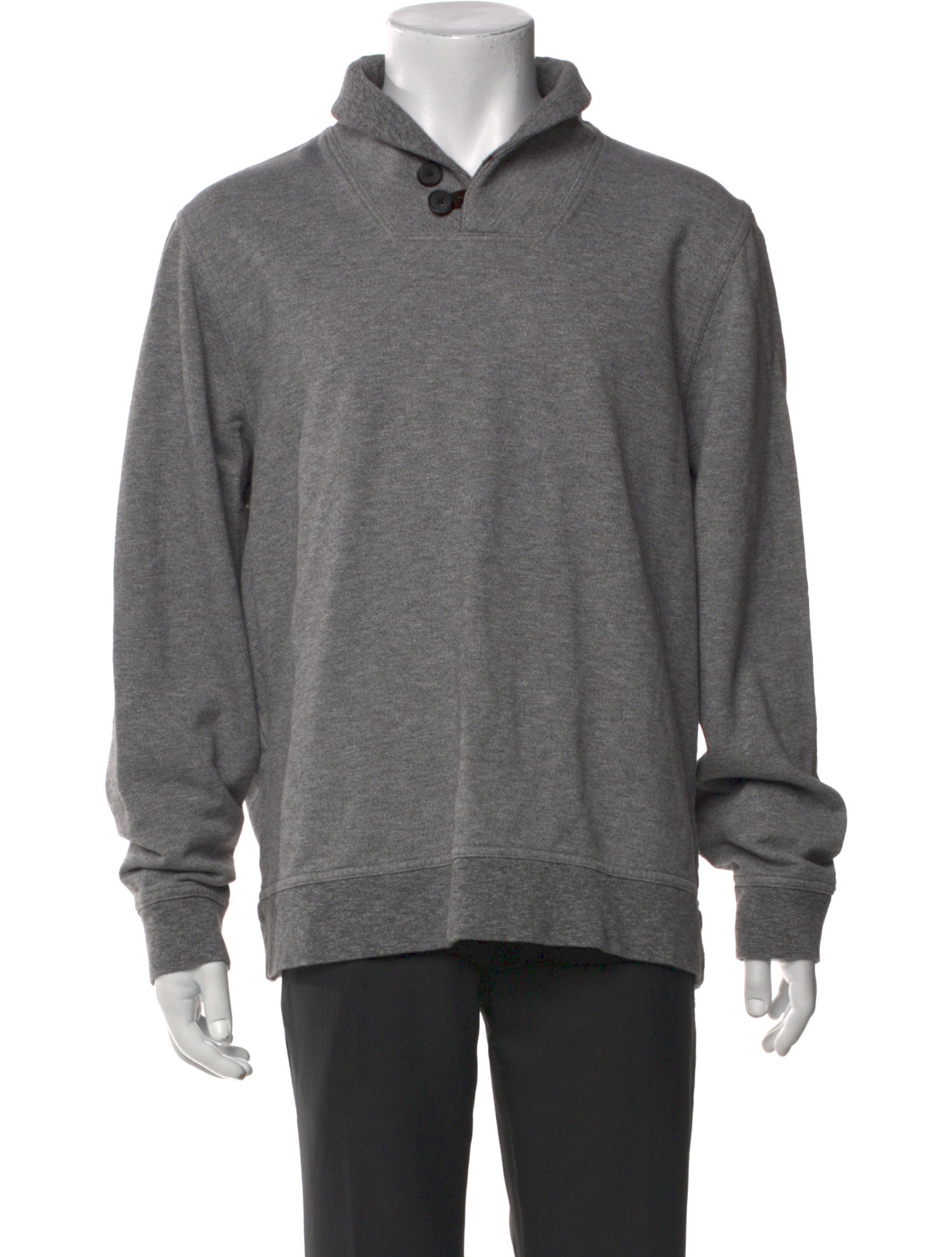 Billy Reid Mock Neck Long Sleeve Polo Sweater