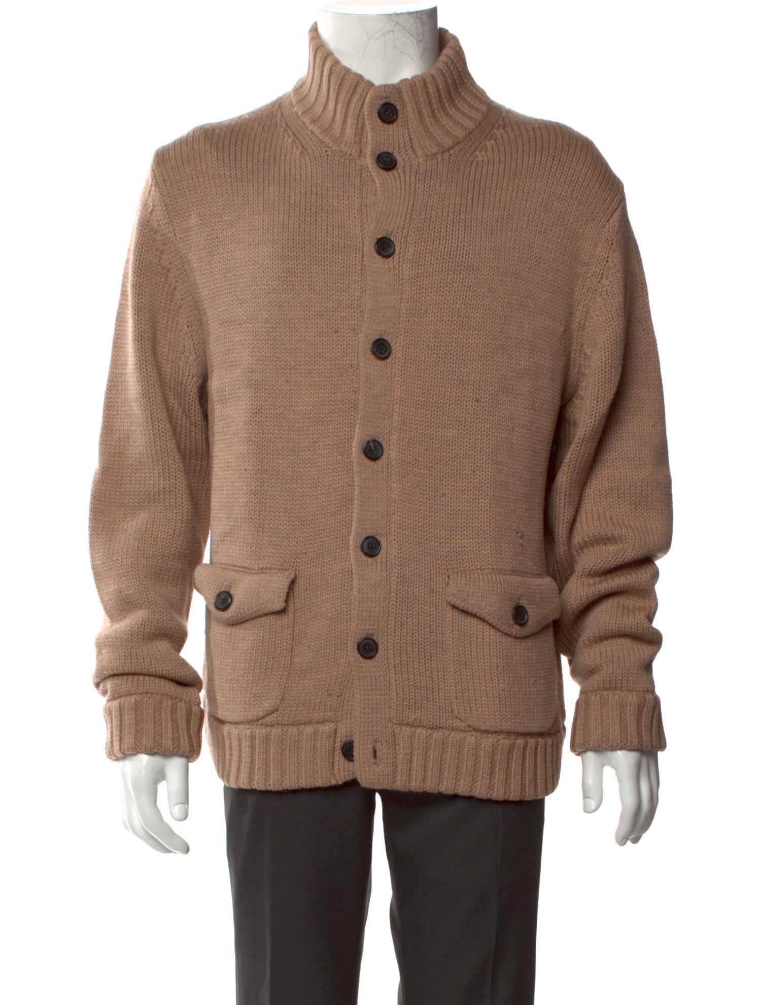 Billy Reid Merino Wool Turtleneck Cardigan