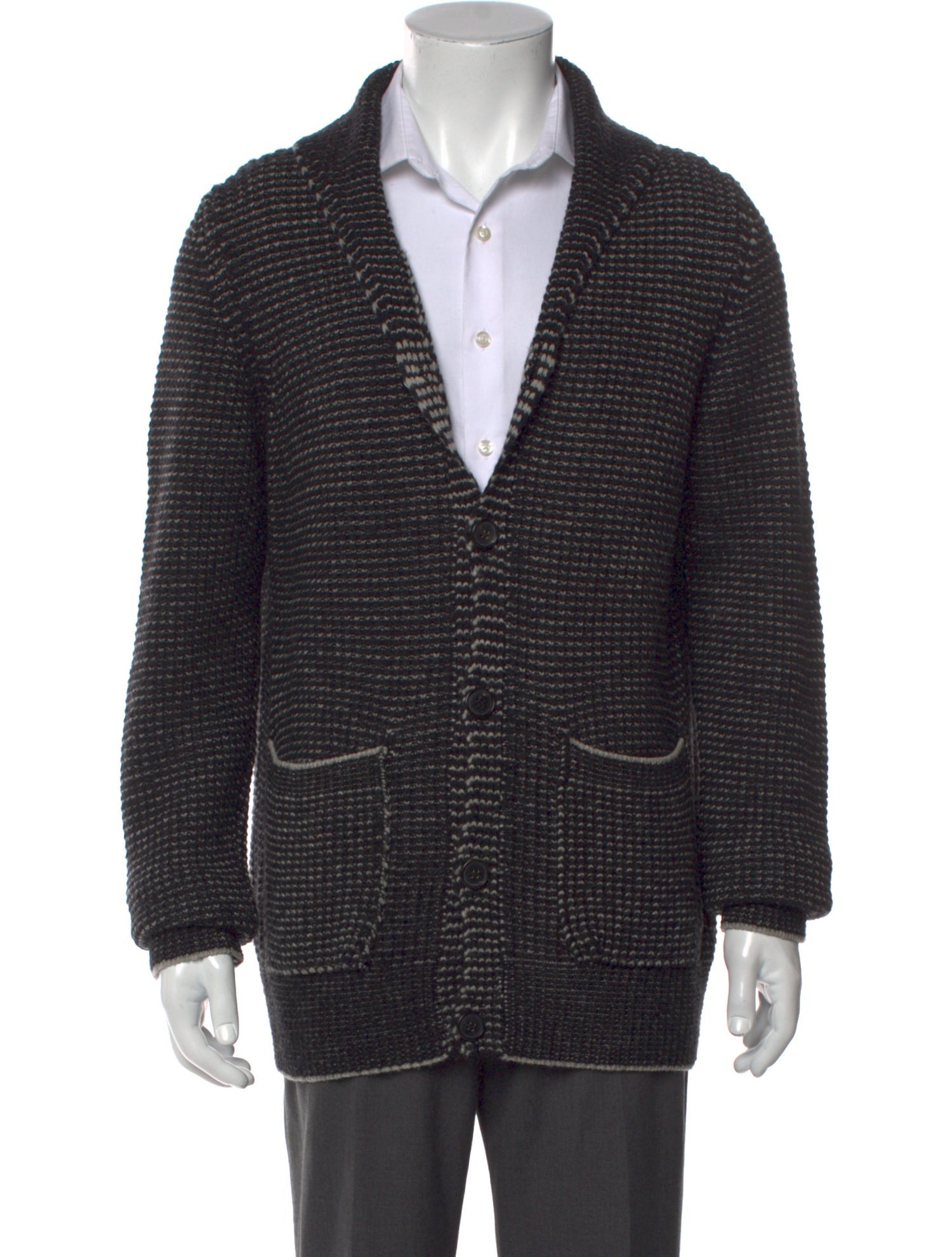 Billy Reid Wool Patterned Cardigan