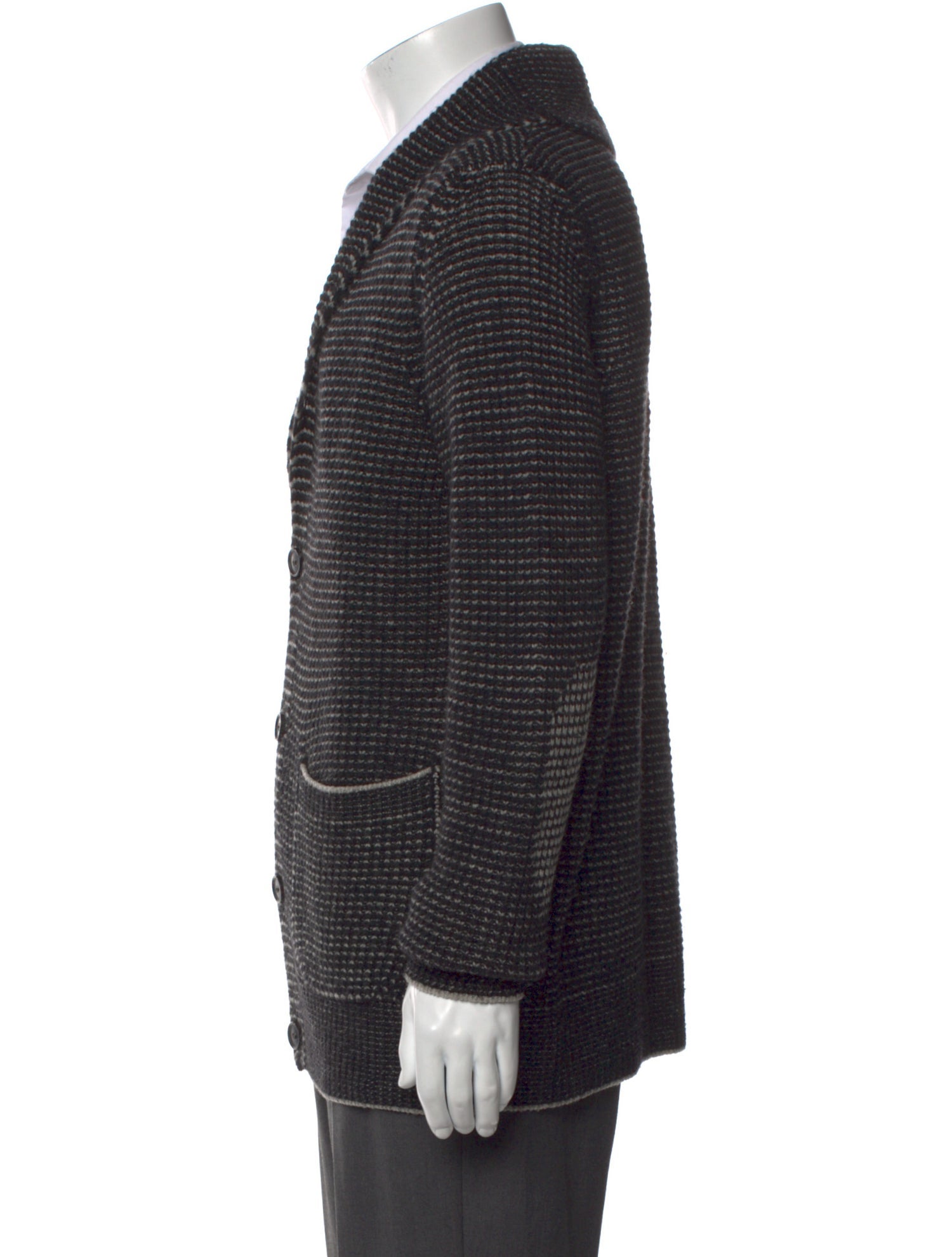 Billy Reid Wool Patterned Cardigan