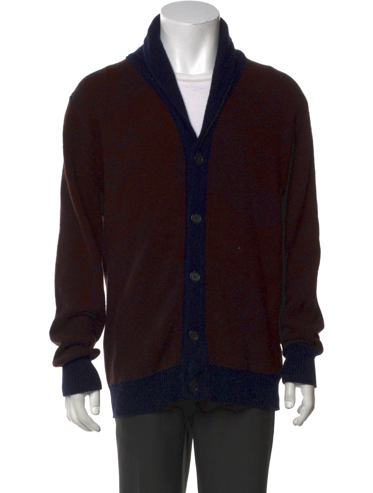 Billy Reid Colorblock Pattern Collar Cardigan