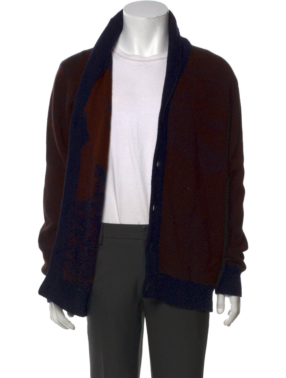 Billy Reid Colorblock Pattern Collar Cardigan - image 4