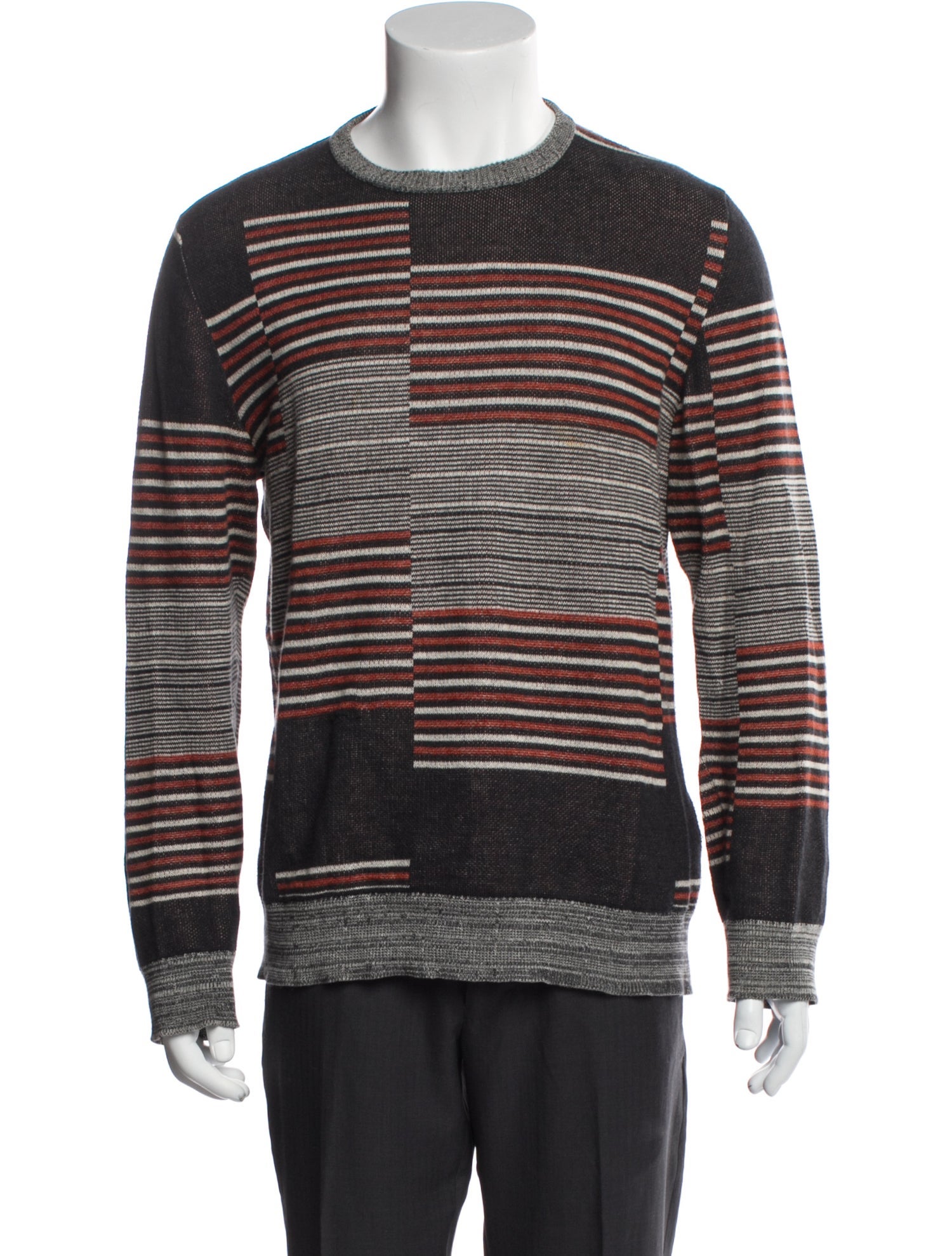 Billy Reid Striped Crew Neck Pullover