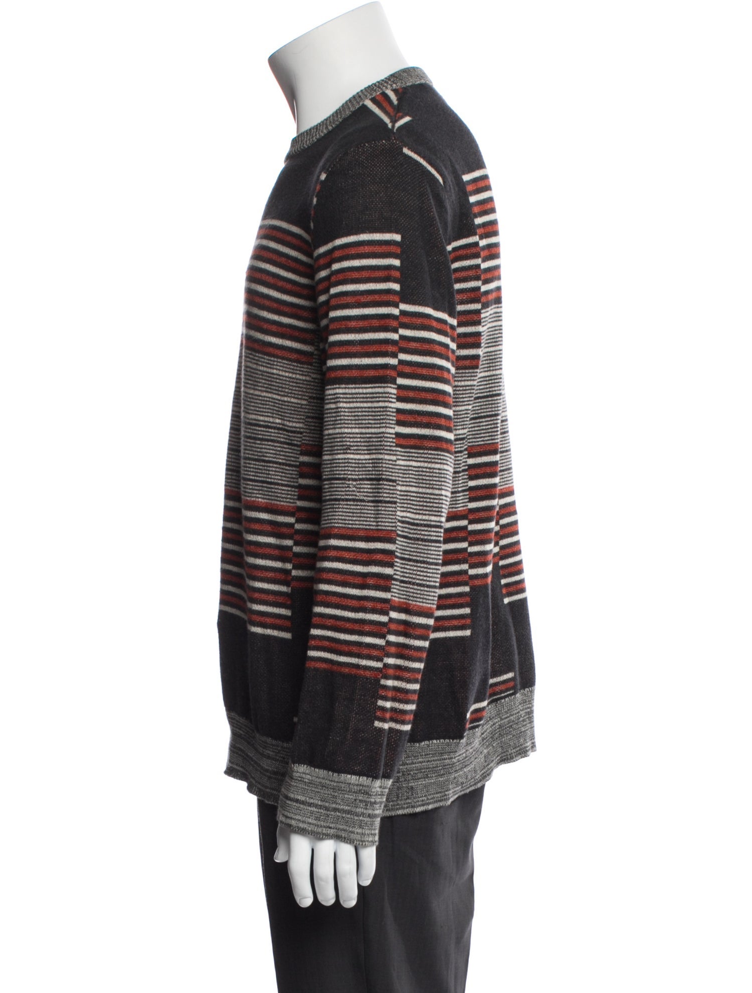 Billy Reid Striped Crew Neck Pullover