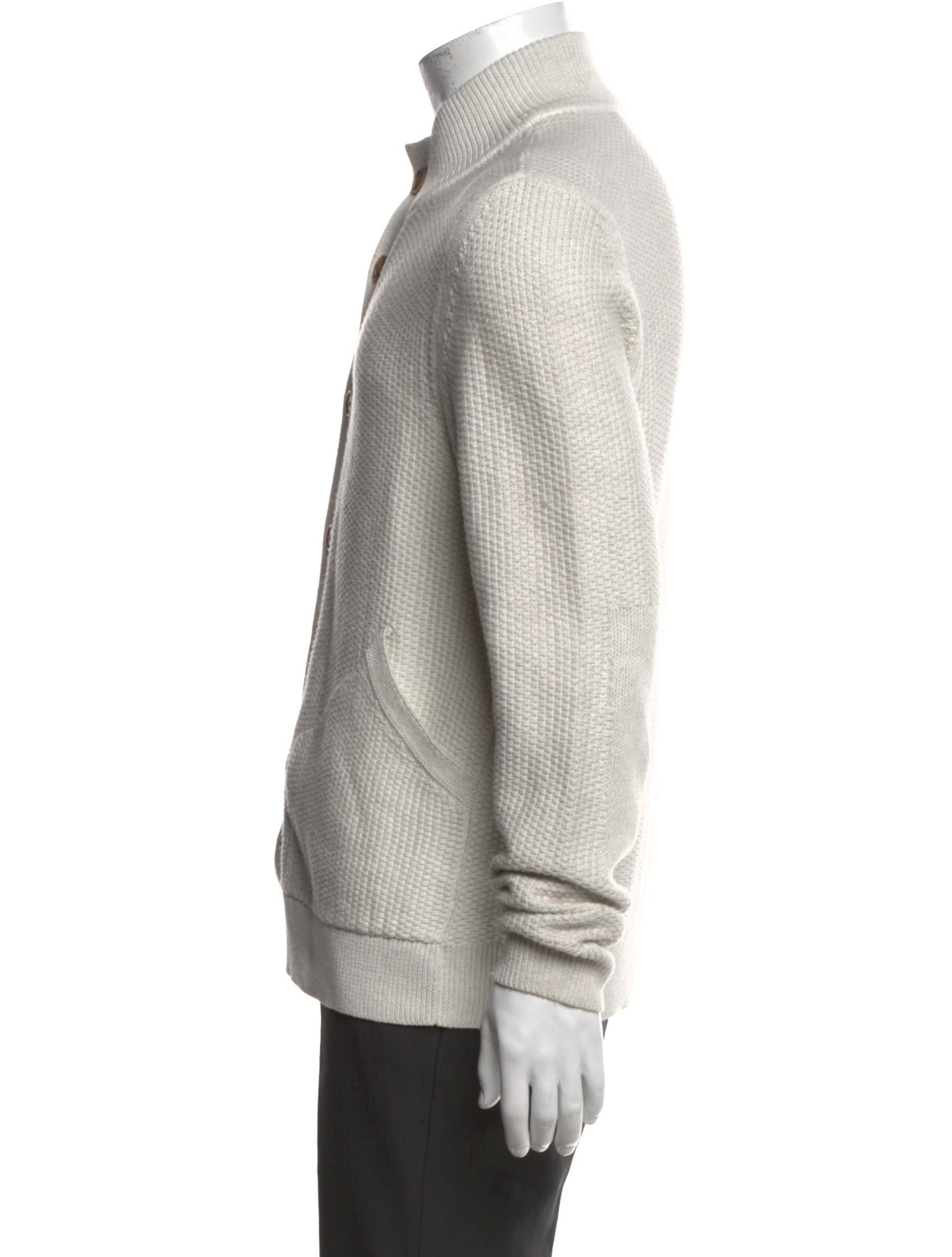 Billy Reid Mock Neck Long Sleeve Cardigan