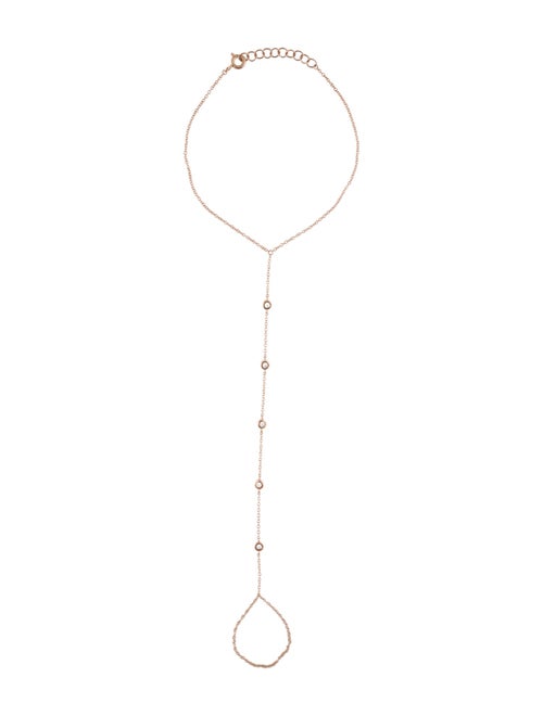 Body Jewelry 14K Diamond Hand Chain