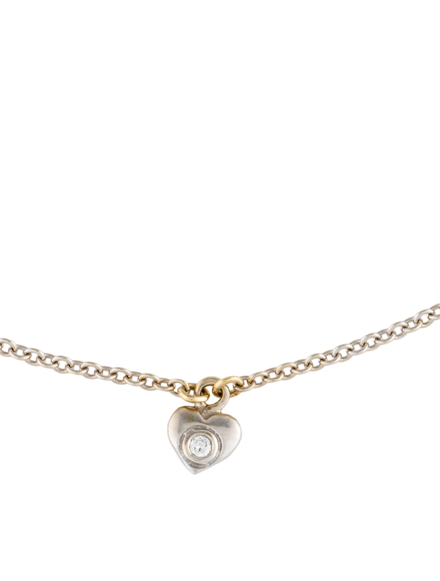 Body Jewelry 18K Diamond Heart Charm Anklet
