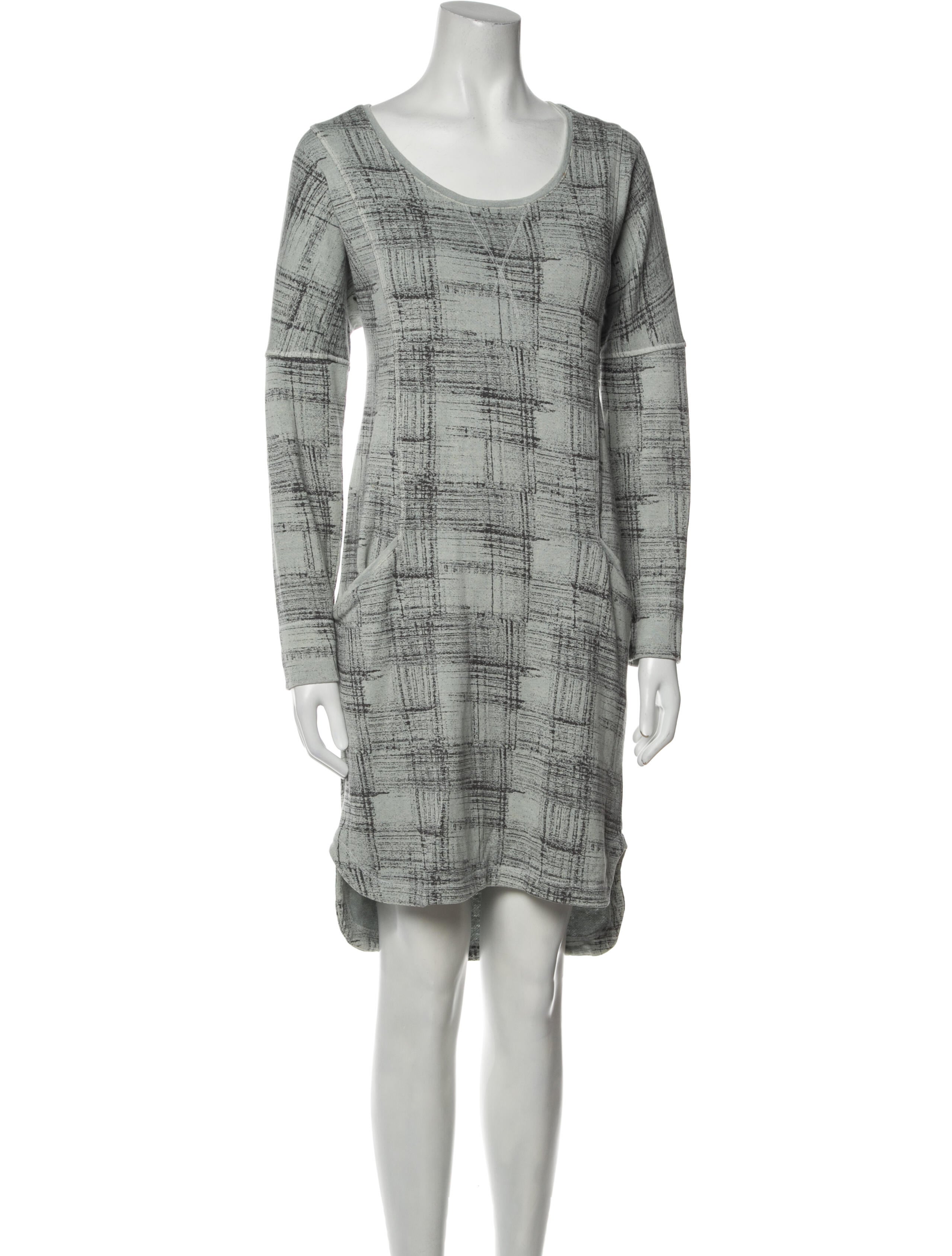 Body Wrap Plaid Print Knee-Length Dress