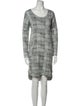 Body Wrap Plaid Print Knee-Length Dress