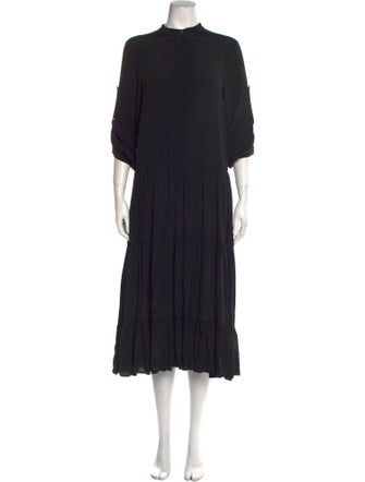 Béatrice Amblard Mock Neck Midi Length Dress
