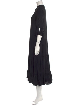 Béatrice Amblard Mock Neck Midi Length Dress