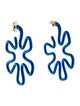 Bea Bongiasca Enamel B Blue Drop Earrings
