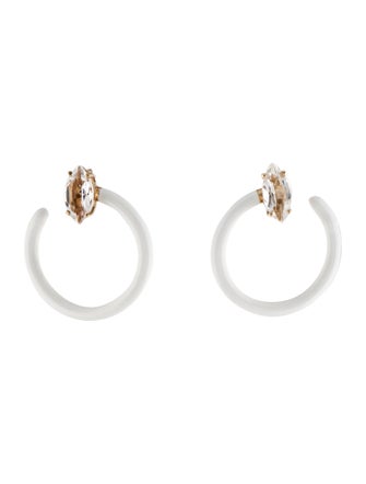 Bea Bongiasca 9K Quartz Tendril Circle Hoop Earrings