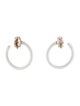 Bea Bongiasca 9K Quartz Tendril Circle Hoop Earrings