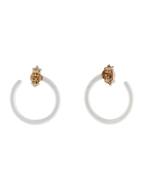 Bea Bongiasca 9K Quartz Tendril Circle Hoop Earrings