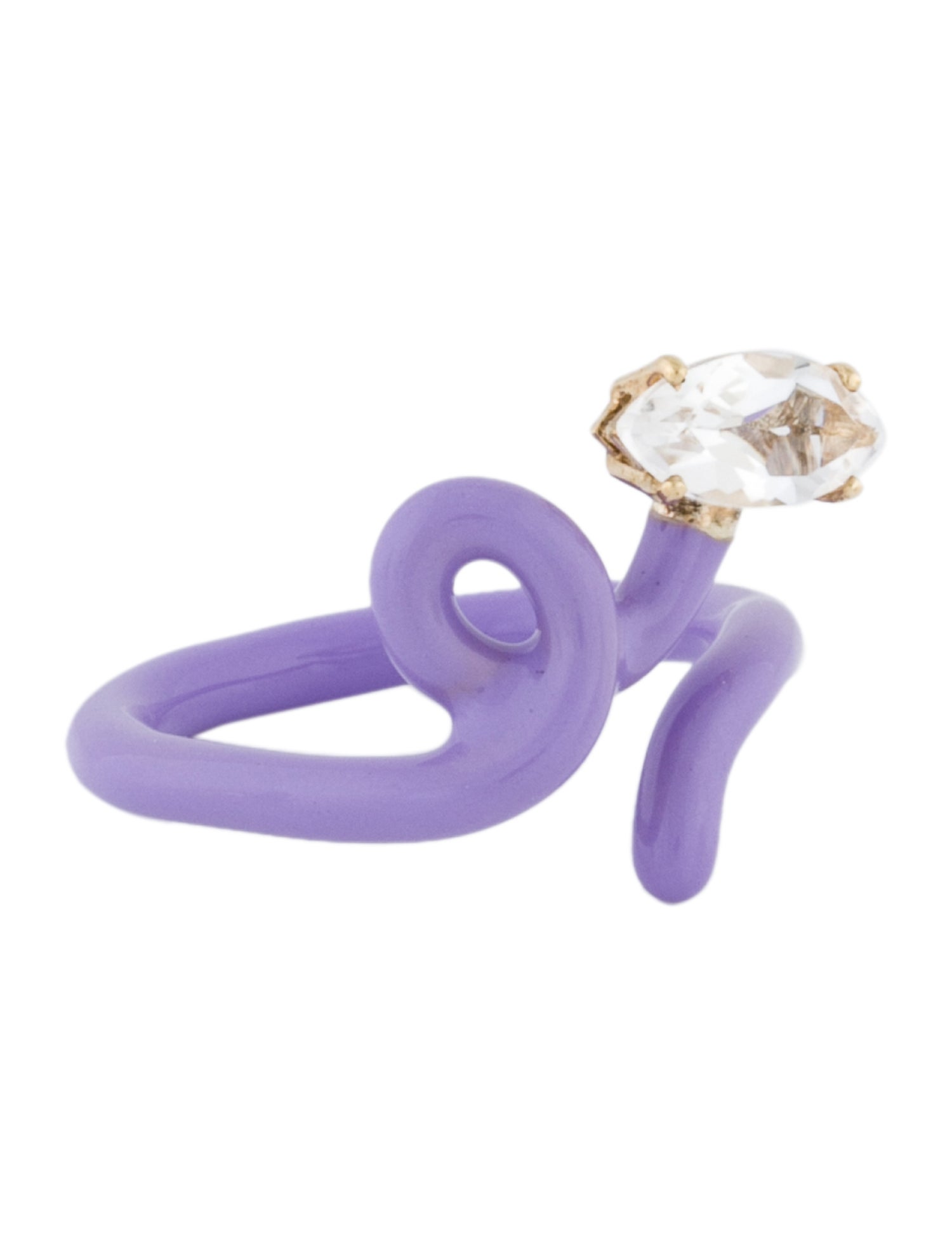 Bea Bongiasca Enamel & Quartz Baby Vine Ring