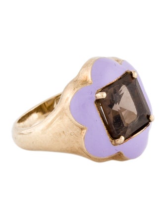 Bea Bongiasca 9K Enamel 'Give Them Flowers' Ring