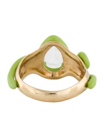 Bea Bongiasca Quartz Enamel Squiggle Ring