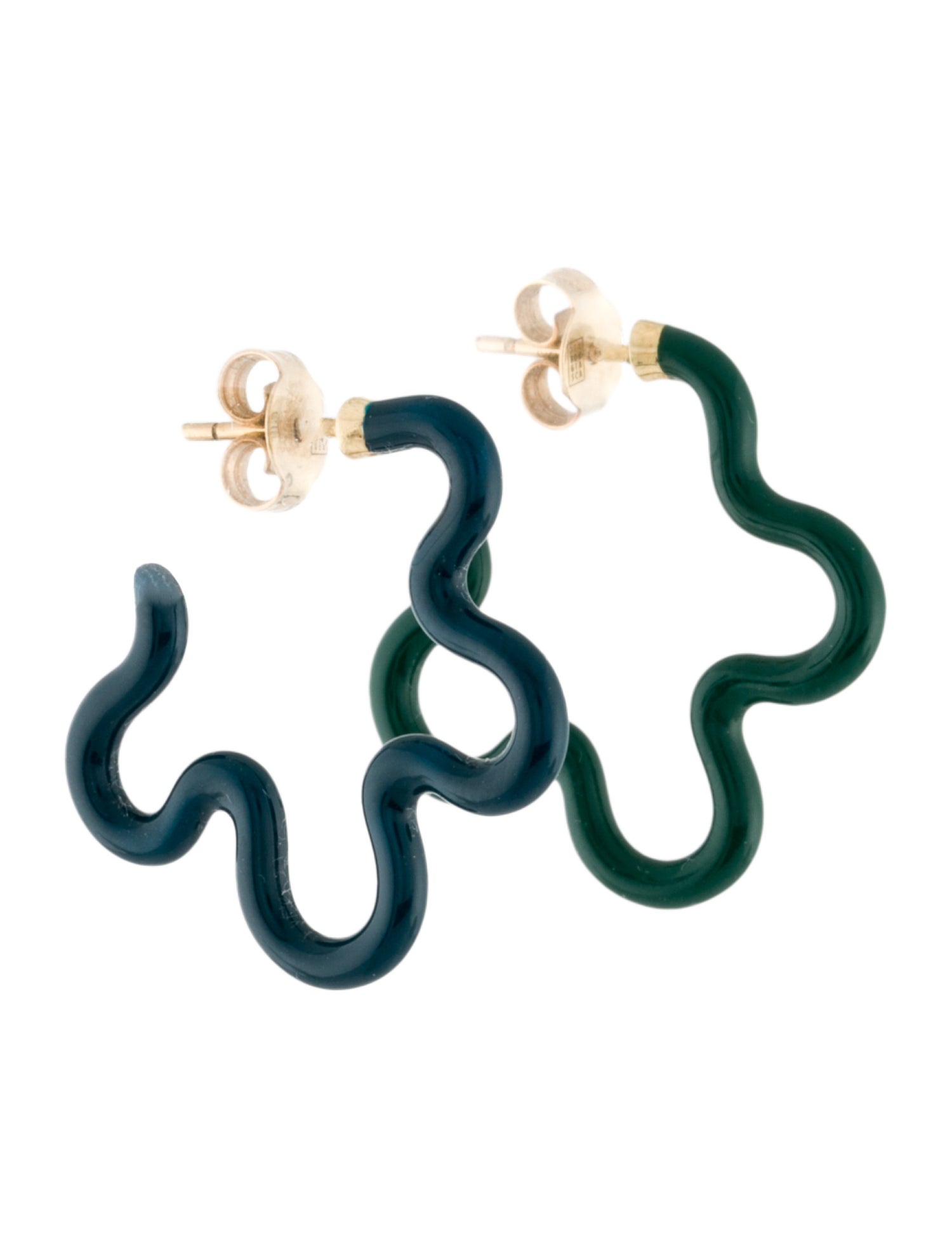 Bea Bongiasca 2 Tone Asymmetrical Flower Power Earrings