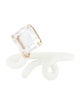 Bea Bongiasca Quartz Enamel Square Tendril Ring