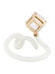 Bea Bongiasca Quartz Enamel Square Tendril Ring