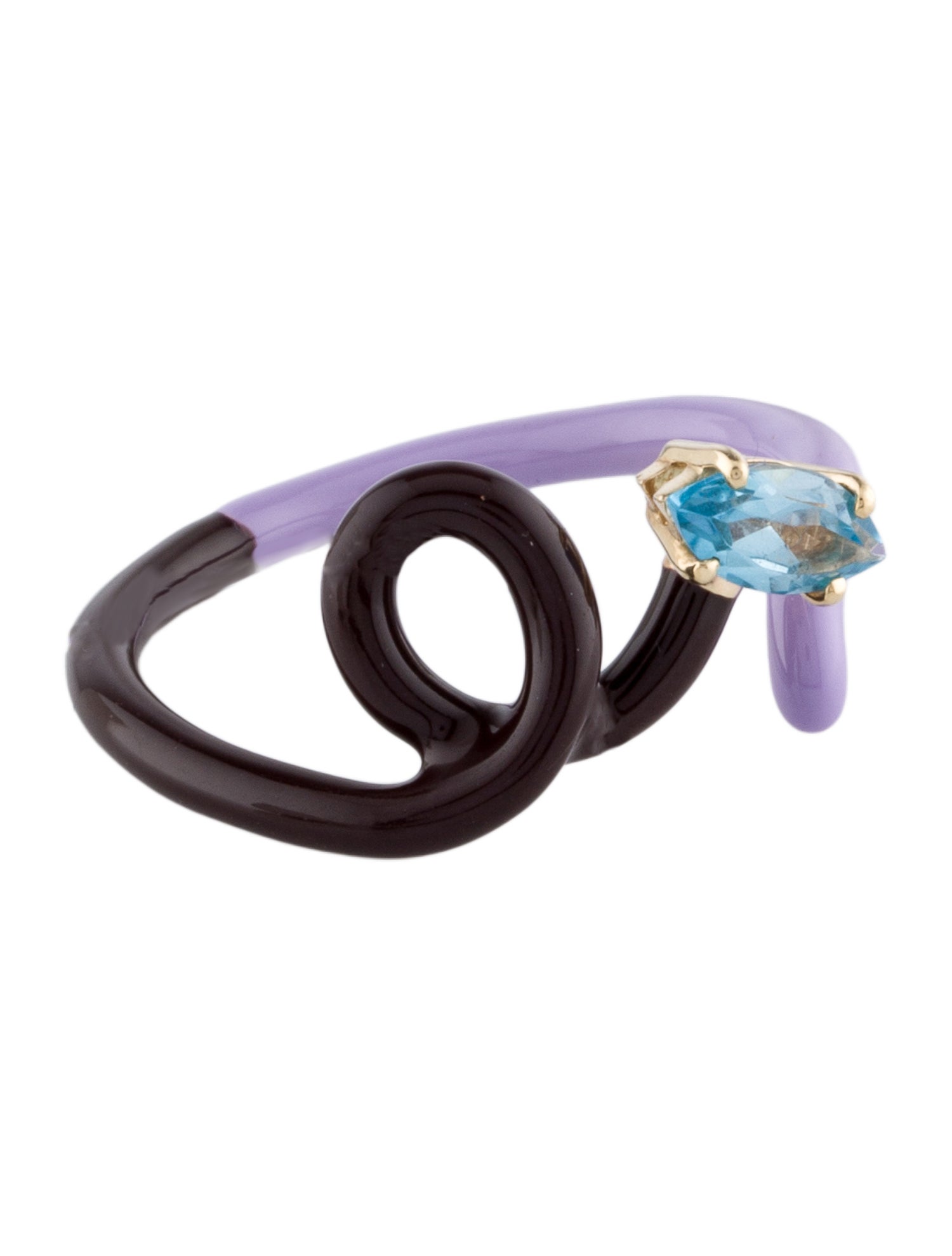 Bea Bongiasca Topaz & Enamel Baby Vine Ring