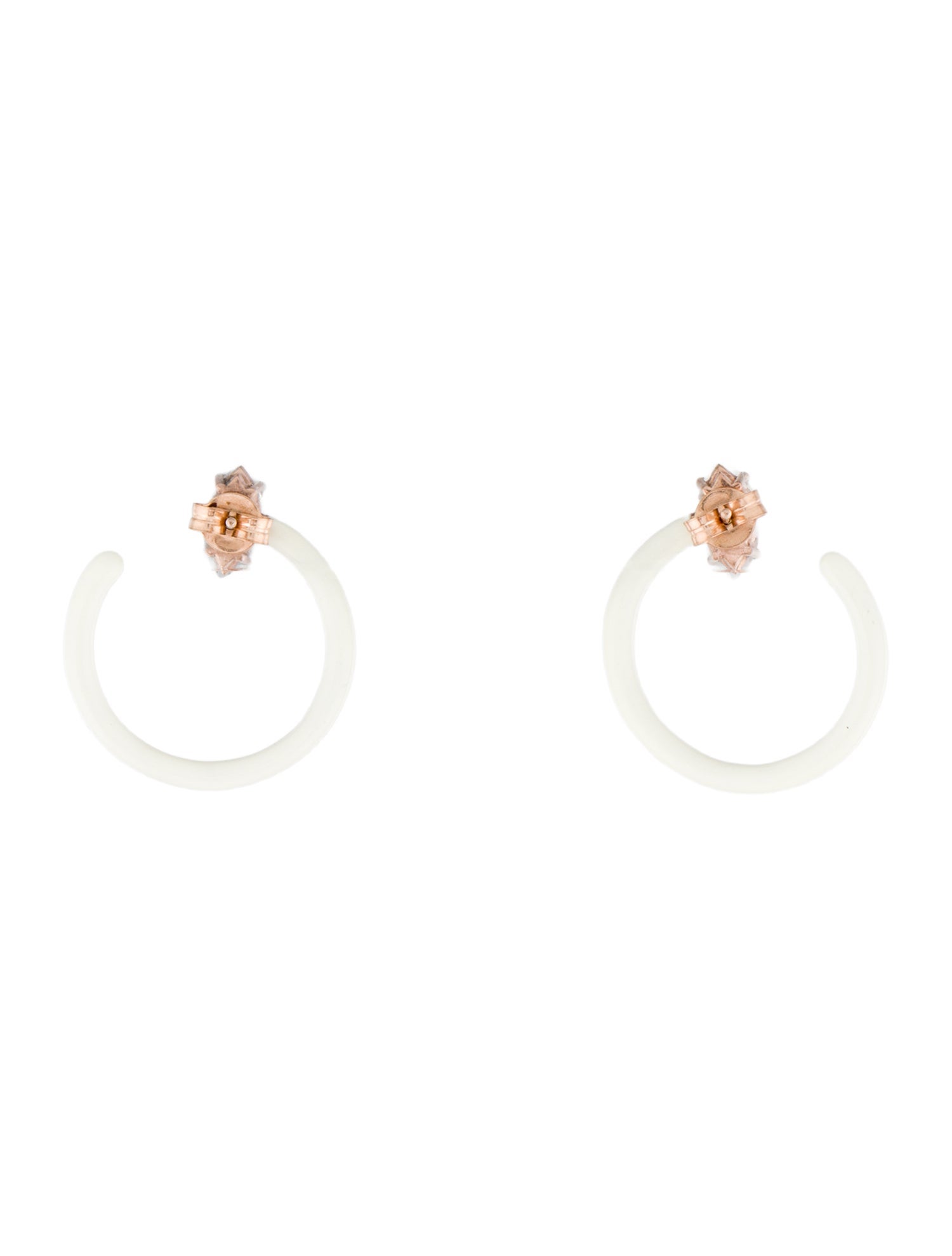 Bea Bongiasca 9K Topaz & Enamel Tendril Circle Hoop Earrings