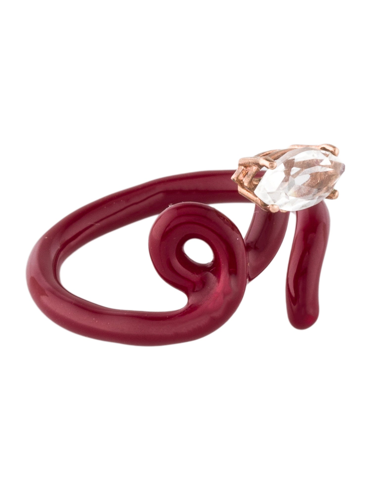 Bea Bongiasca Quartz & Enamel Baby Vine Ring