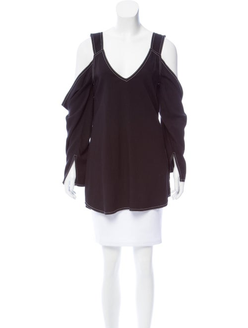 Beaufille Cutout Long Sleeve Top Black