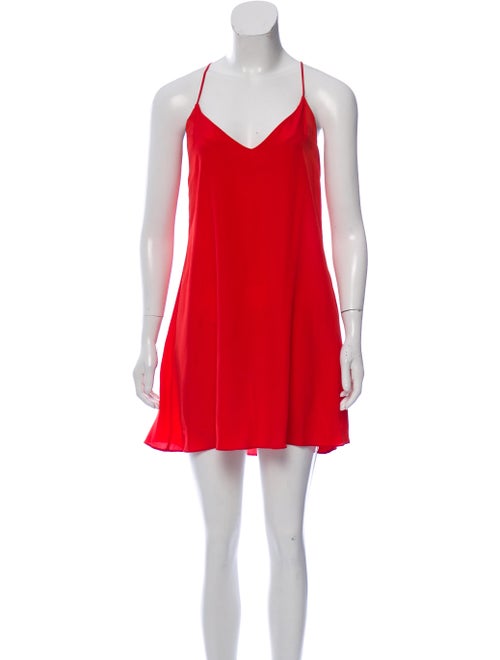 Beaufille Silk-Blend Mini Dress Red
