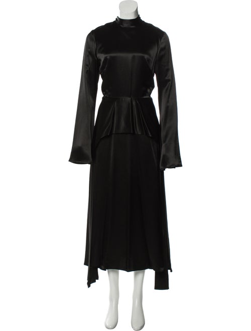 Beaufille Mock Neck Long Dress Black