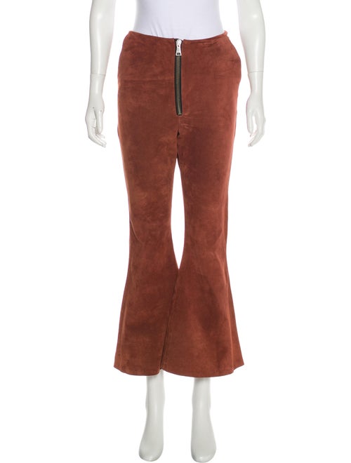 Beaufille Suede Flared Pants Brown