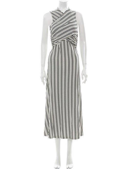 Beaufille Sleeveless Patterned Midi Dress Black