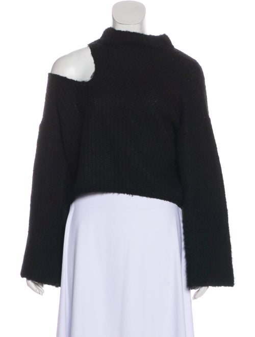 Beaufille Asymmetrical Long Sleeve Sweater Black