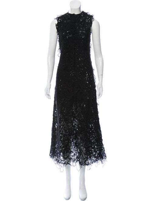 Beaufille Crew Neck Long Dress Black