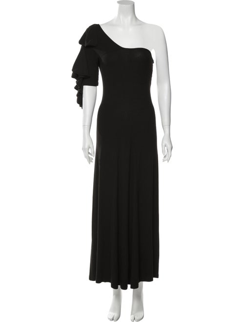 Beaufille One-Shoulder Long Dress Black