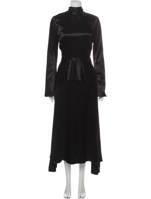 Beaufille Turtleneck Long Dress Black