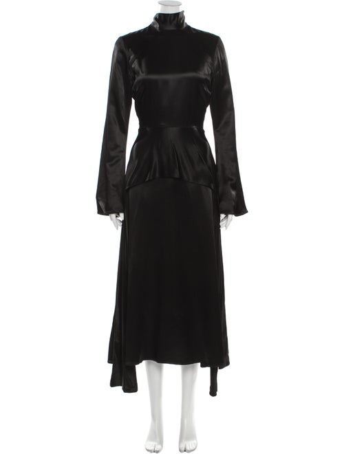 Beaufille Turtleneck Long Dress Black