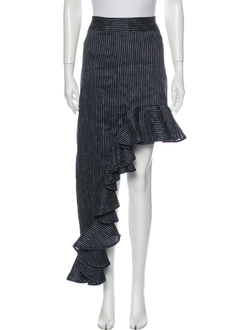 Beaufille Linen Long Skirt Blue