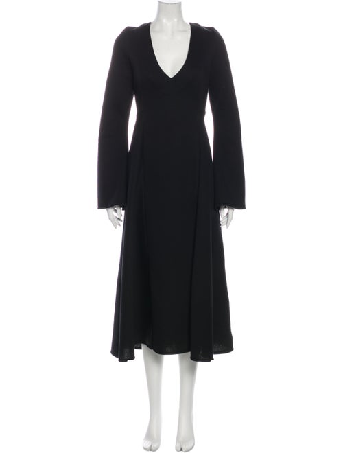 Beaufille V-Neck Long Dress Black