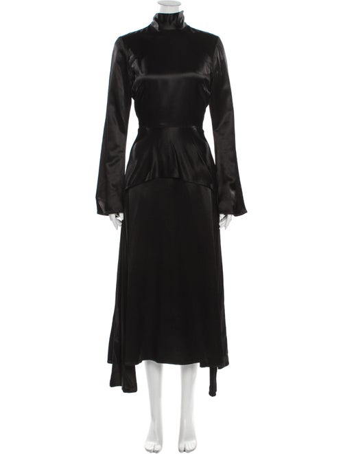Beaufille Turtleneck Long Dress Black