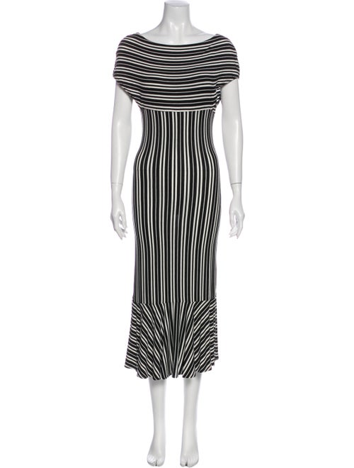 Beaufille Striped Long Dress Black