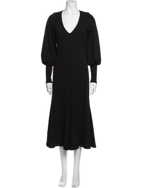 Beaufille V-Neck Long Dress Black