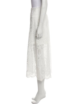 Beaufille Lace Pattern Midi Length Skirt