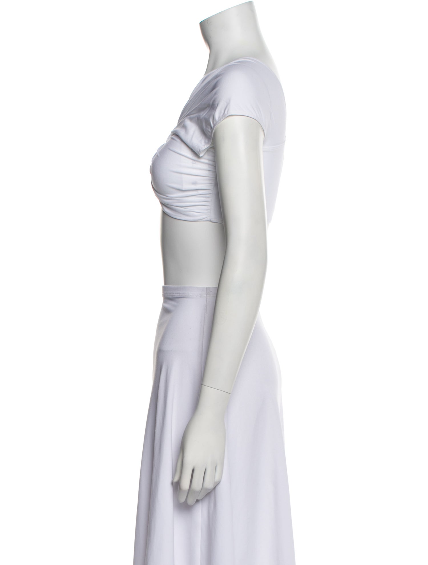 Beaufille V-Neck Short Sleeve Crop Top