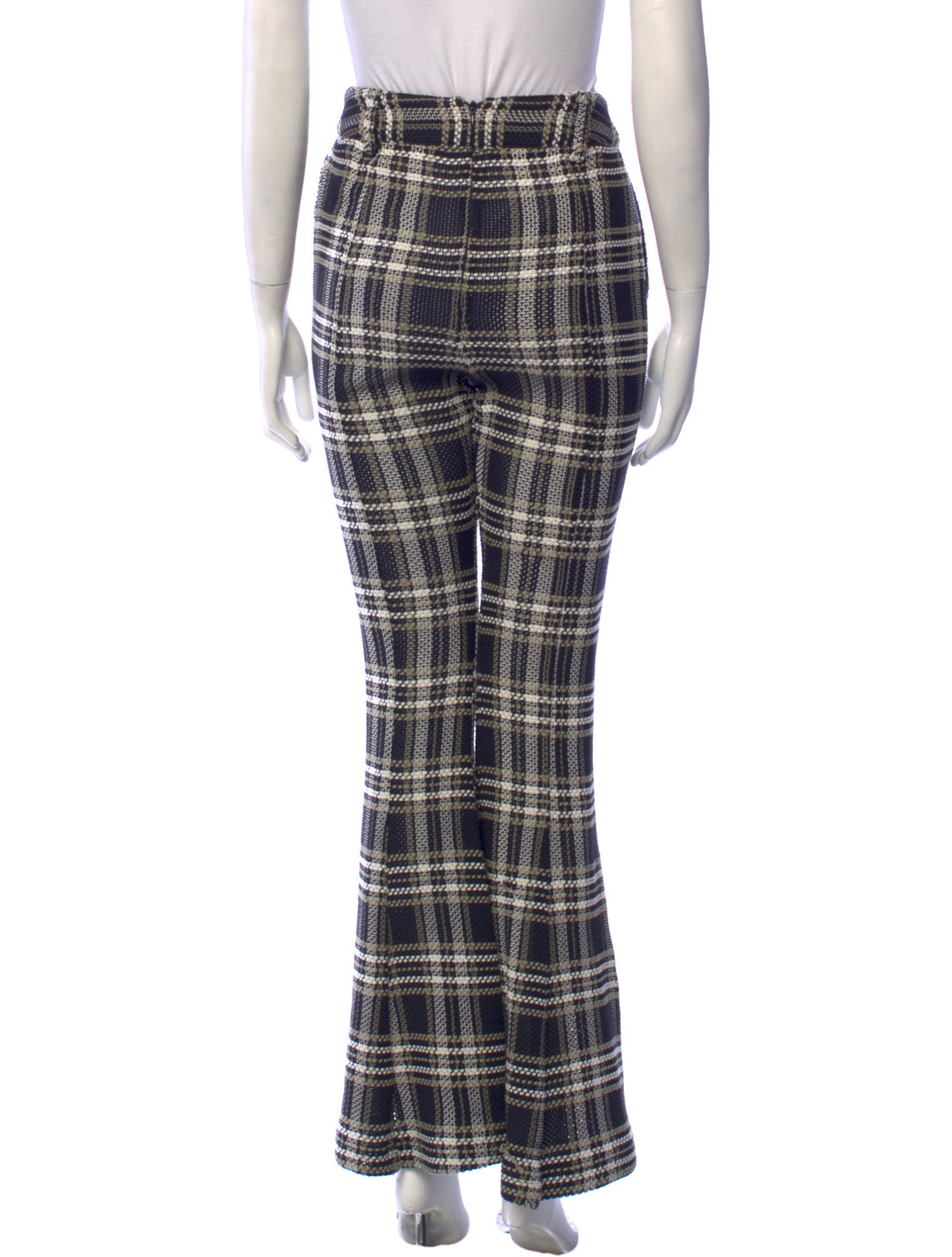 Beaufille Plaid Print Wide Leg Pants