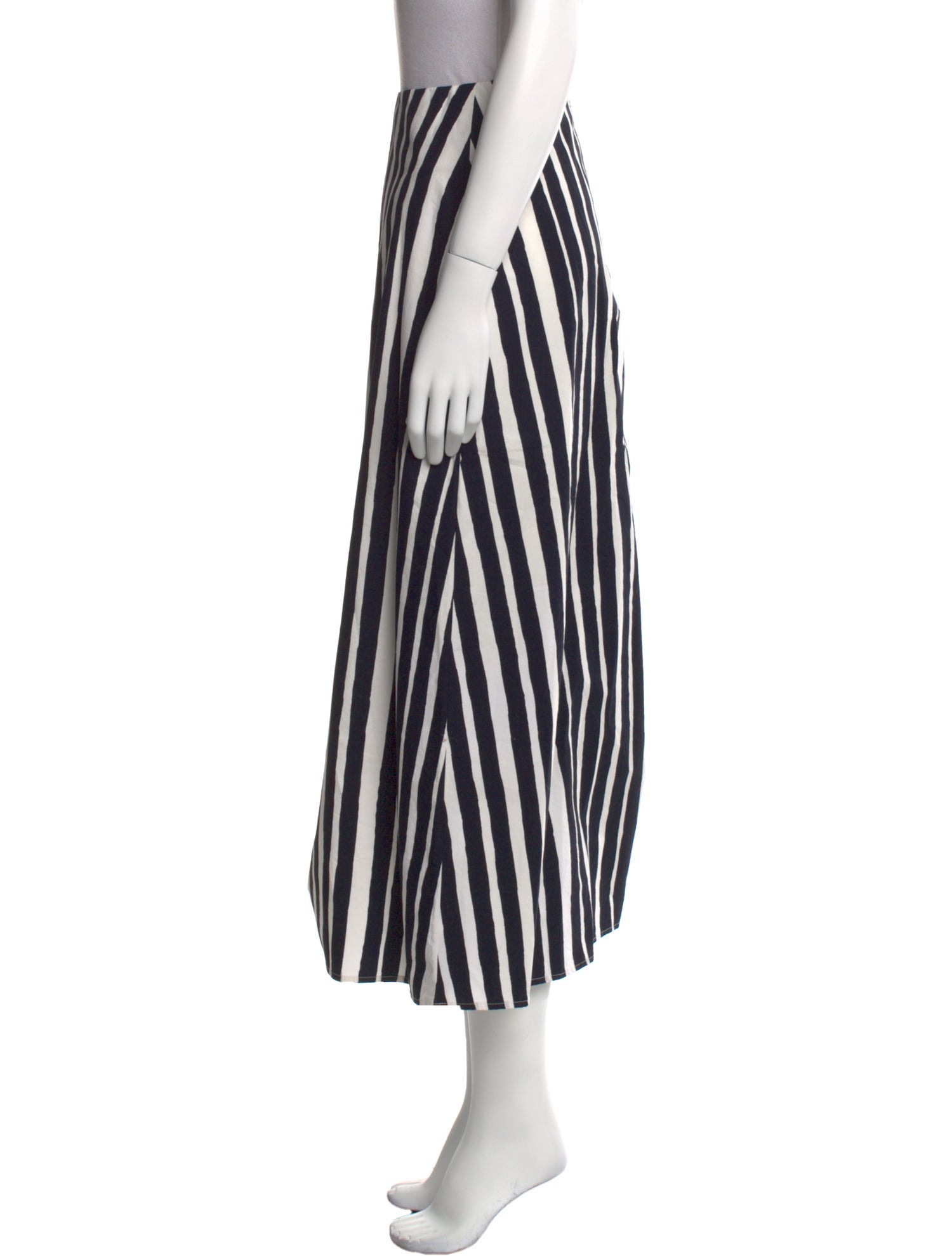 Beaufille Striped Midi Length Skirt