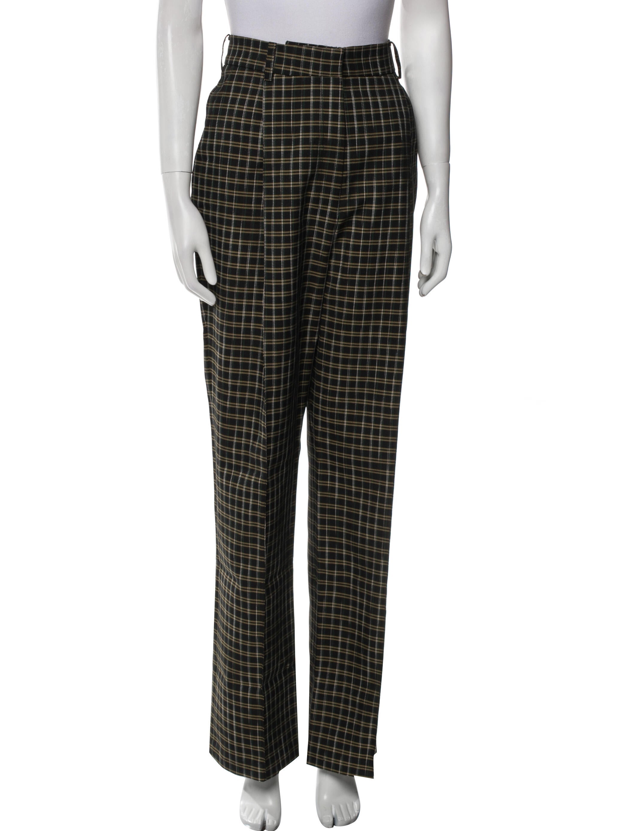 Beaufille Plaid Print Straight Leg Pants w/ Tags
