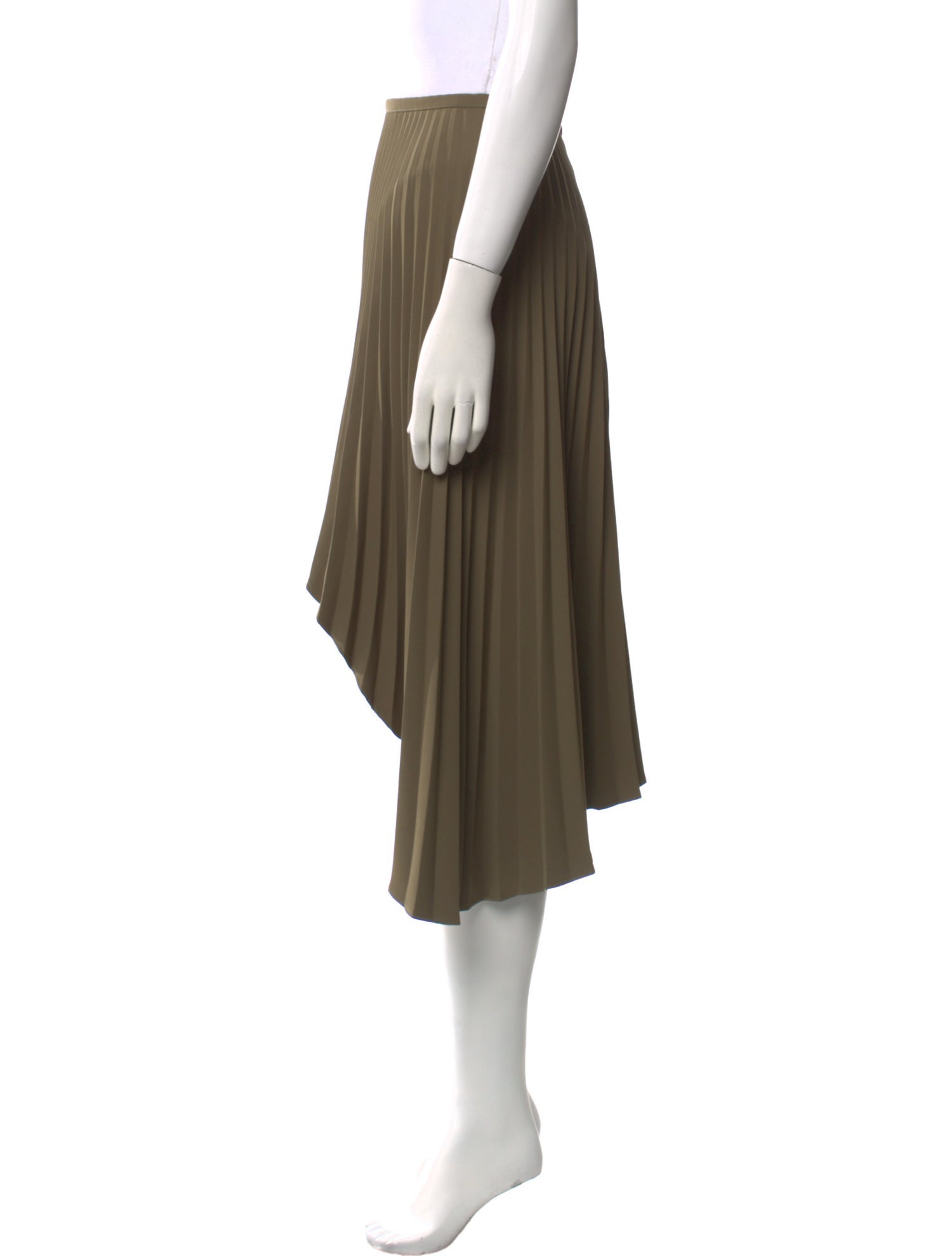 Beaufille Pleated Accents Midi Length Skirt